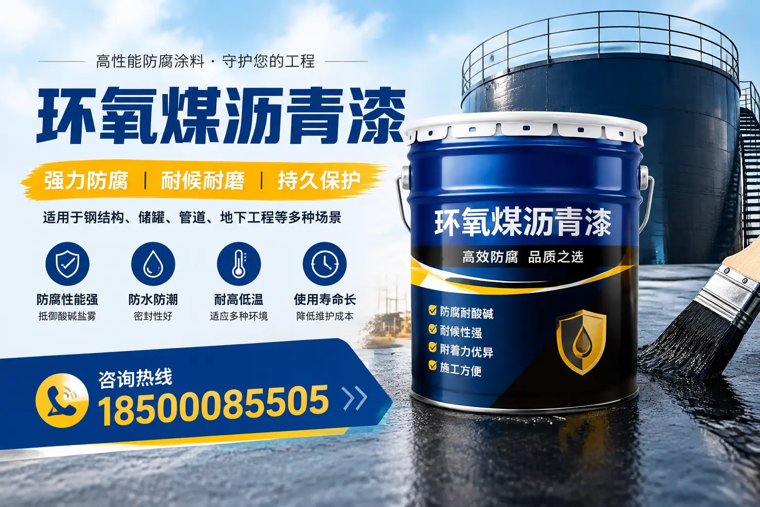 环氧煤沥青漆在工业中的应用，玉林企业的选择